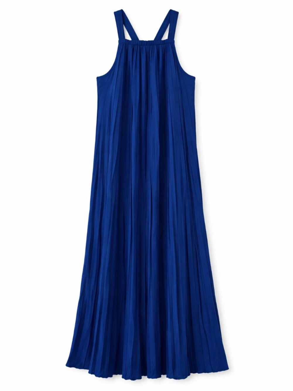 Kate Spade Saturday Royal Blue Pleated Maxi Dress Sleeveless Women's Size Medium